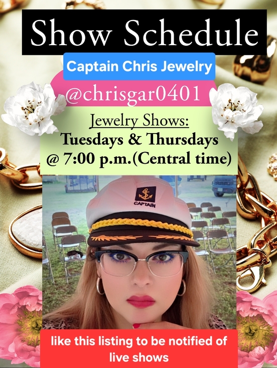 Jewelry - LIVE SHOW NOTIFICATION-I'M LIVE/SILENT NOW!  HOP ON!! -Captain Chris ⚓️❤️